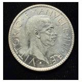 1927 Italy 20 Lira UNC+ Ex Rare Genuine