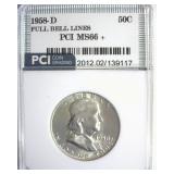 1958-D Franklin MS66+ FBL LISTS $250