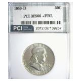 1959-D Franklin MS66+ FBL LISTS $950