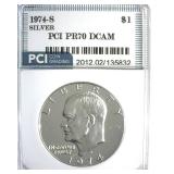 1974-S Silver Ike PR70 DCAM LISTS $550