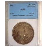 1948 5 Shillings NNC PR66 South Africa
