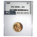 1939 Cent PCI MS66+ RD