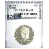 1976-S Silver Kennedy PR70 DCAM LISTS $250