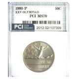 1992-P 50c XXV Olympiad PCI MS70