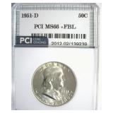 1951-D Franklin MS66+ FBL LISTS $1650