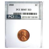 1956 Cent MS67 RD LISTS $950
