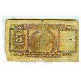 1959 5 Dollars Hong Kong