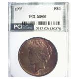 1922 Peace MS66 LISTS $600