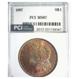 1887 Morgan MS67 LISTS $1600