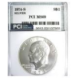 1974-S Silver Ike MS69 LISTS $11500