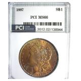1887 Morgan MS66 LISTS $425