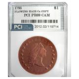 1795 Dollar PCI PR69 CAM Flowing Hair Cu Copy
