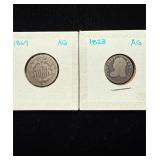 Pair Old Type Coins