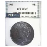 1922 Peace MS67 LISTS $8000