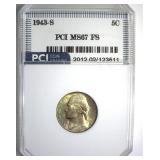 1943-S Nickel MS67 FS LISTS $350