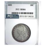 1831 50 Cents MS64 LISTS $3500