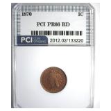 1870 Cent PR66 RD LISTS $9000