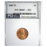 1942-D Cent MS67+ RD LISTS $525