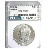 1972-S Silver Ike MS69 LISTS $3400