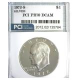 1972-S Silver Ike PR70 DCAM LISTS $425