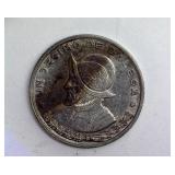 1961 Silver 1/10 Balboa Panama Nice Toning