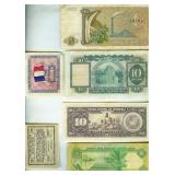 12 Vintage Bank Notes France Germany Italy