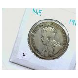 1918 50 Cents F Newfoundland