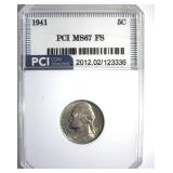 1941 Nickel MS67 FS LISTS $325
