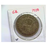 1928 1/2 Crown XF Great Britain