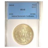 1943-M Peso NNC MS66 Mexico