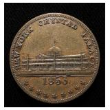 1853 Token Crystal Palace AU Scarce