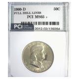 1960-D Franklin MS65+ FBL LISTS $450
