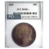 1898 Morgan PCI MS65+ Fantastic Color