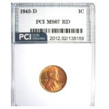 1942-D Cent MS67 RD LISTS $185
