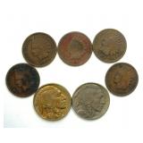Early Dates Cents & Nickels 7pcs
