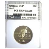 1994-P 50c World Cup PR70 DCAM LISTS $225