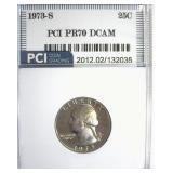 1973-S Quarter PR70 DCAM LISTS $4100