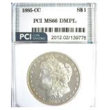 1885-CC Morgan MS66 DMPL LISTS $11500