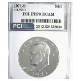 1971-S Silver Ike PR70 DCAM LISTS $475