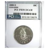 1989-S 50c Congress PCI PR70 DCAM