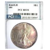 1993 Silver Eagle MS70 LISTS $3400