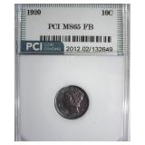 1920 Dime MS65 FB LISTS $475