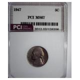 1947 Nickel MS67 LISTS $215