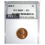 1939-S Cent MS67+ RD LISTS $250