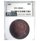 1881 Morgan MS65+ LISTS $725