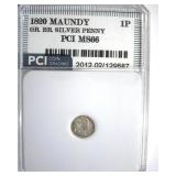 1820 Silver Penny PCI MS66 Great Britain Maundy