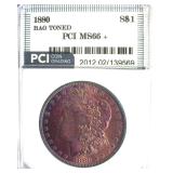 1880 Morgan MS66+ Bag Toned LISTS $4750