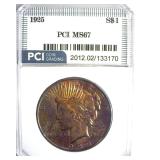 1925 Peace MS67 LISTS $3700