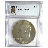 1976-D T2 Ike ICG MS67