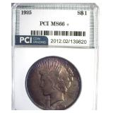 1925 Peace MS66+ LISTS $1000